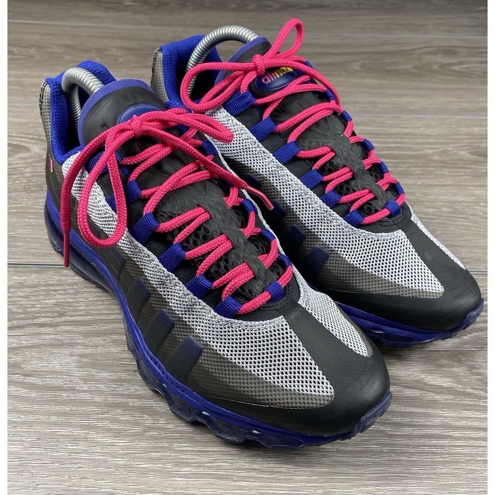 Nike Air Max 95 Dynamic Flywire Grey Pink Blue Womens 8 512076-004 6.5Y